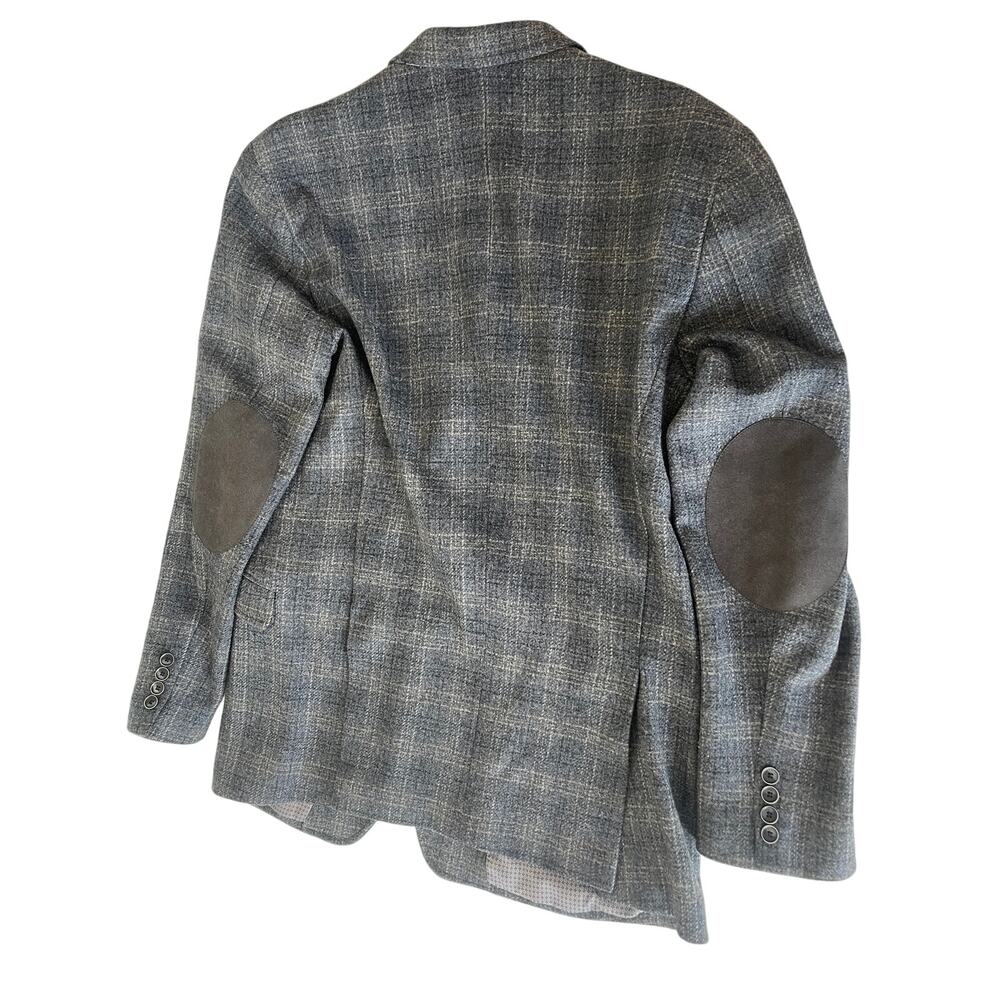 Joe Joseph Abboud Subtle Plaid Wool Flannel Elbow… - image 2